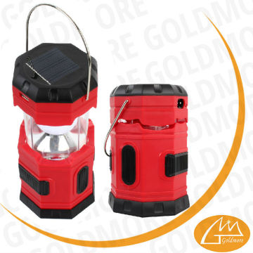 red telescopic camping light, AC charging solar camping lantern, solar hanging light