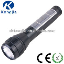 Aluminium Rechargeable Solar Power Flashlight