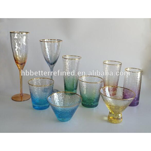 Handgefertigtes Aurora-Weinglas aus Kristall