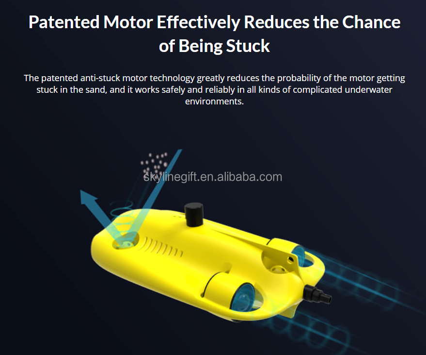Chasing GLADIUS MINI S Underwater Drone ROV Robot for Diving and Rescue with Robotic Arm for finding fishes