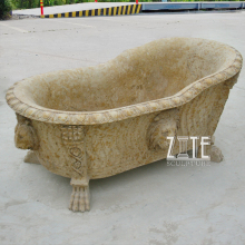 Comfortable Design Simple yellow marble bathtub