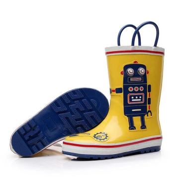 New products Kids Fancy Half Rubber Children Rain Boot With Handle