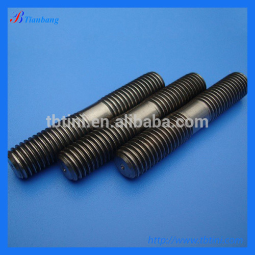 Baoji Tianbang Produce Low Price GR5 Ti6Al4V Titanium Double Wheel Stud Bolt Screw For Motorcycle