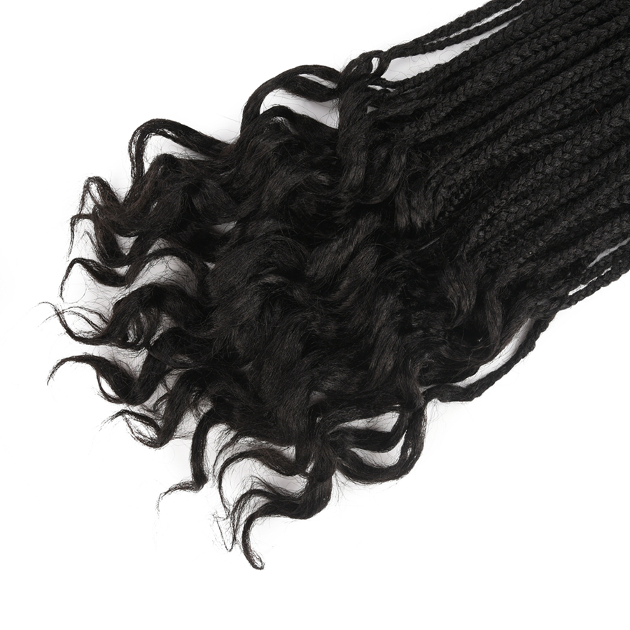 High Quality 24 Inch 22 Strands Curly End 3D Split Twist Crochet Synthetic Hair Braiding