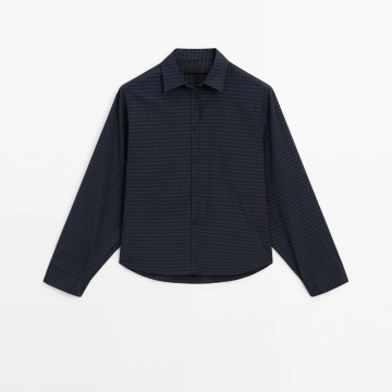 Women's basic versatile plaid cotton blend long sleeved shirt