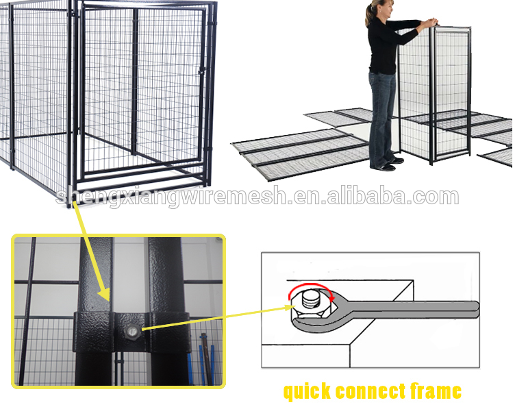 Animal cage for  hot dipped galvanized welded mesh dog cage