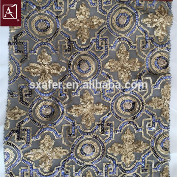 best quality 100%polyester sequined embroidery fabric