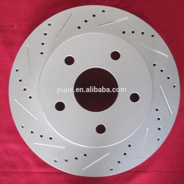 Geomet Brake Disc with Cross Drilled and Slotted Design