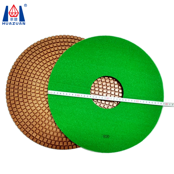 High Polishing Efficiency 16'' 7 Steps Wet Flexible Diamond Polishing Pad