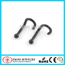 Black Bioflex Flexible Nose Screw Plastic Nose Rings