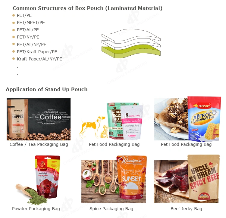 Recycled Material Zipper Stand up Bag with Logo Printing Matte Coffee Packaging Food Tea Sachet