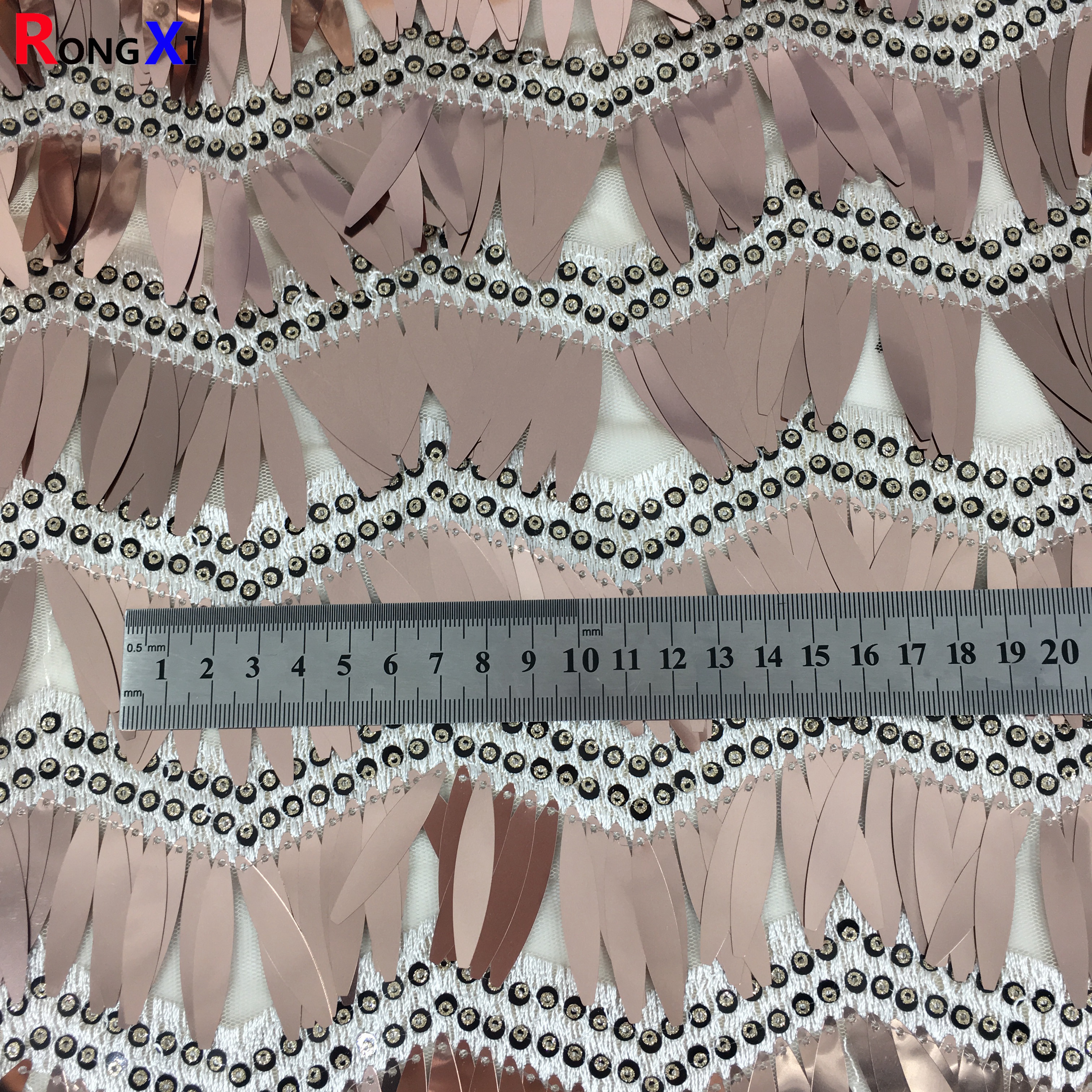 RXF0730 Multifunctional Teal Sequin Fabric For Wholesales