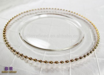 Wedding charger plate gold