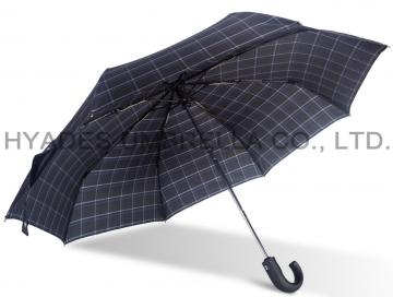 Windproof Check Print Mens Folding Umbrella