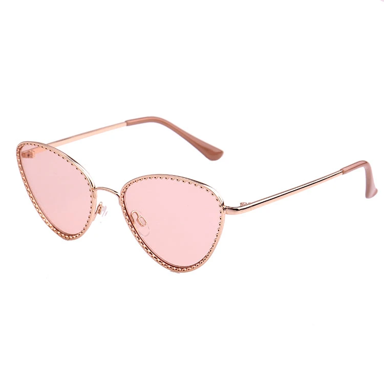 2019 Designed Cateye with Decoration Fashion Metal Sunglasses