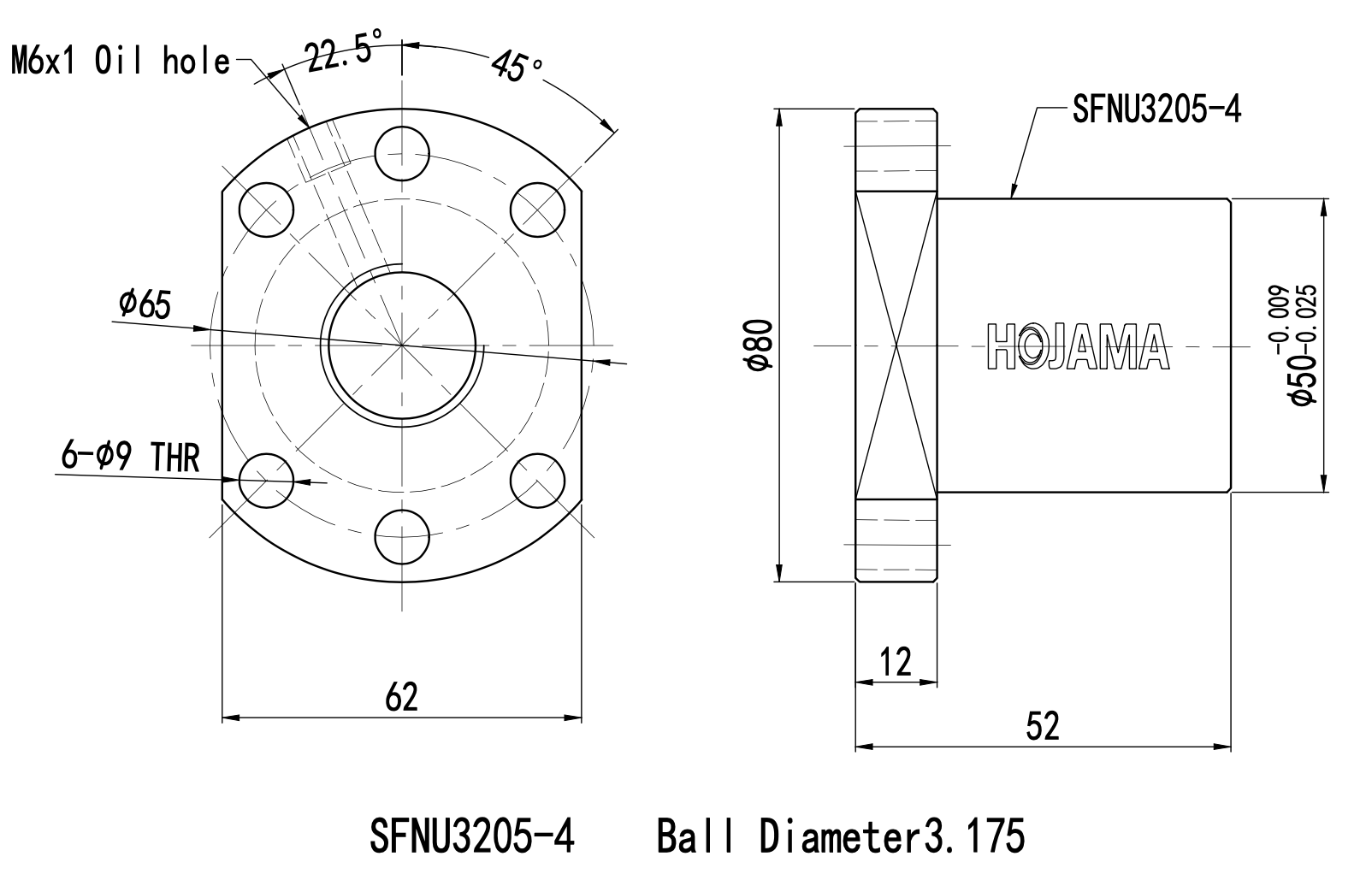 SFNU3205-4 rolled thread ball screw