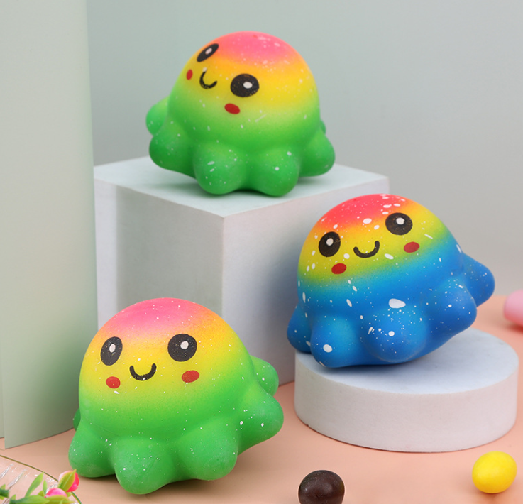 Squishy Squeeze Toys Rainbow Octopus