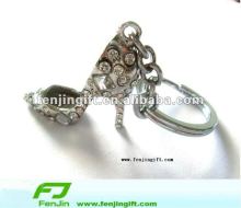 diamond metal high-heeled shoes keychain