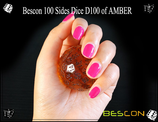Bescon 100 côtés dés D100 d'AMBER-5 Bescon 100 Sides Dice D100 of AMBER-5
