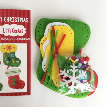 DIY Christmas stocking ornaments set