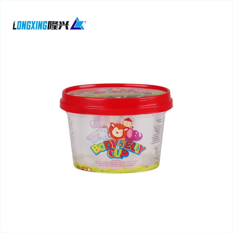 novelty plastic jelly cup candy with lid