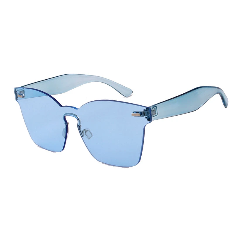 2018 Hot Selling Fashion One Piece Colored Lens Sunglasses