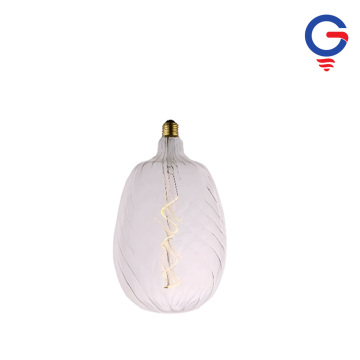 Purple Swirl Textured Glass LED Bulb