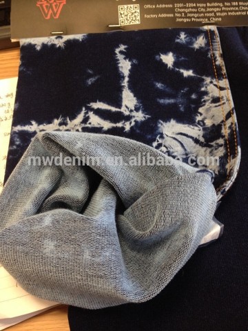 jeans fabric indigo french terry