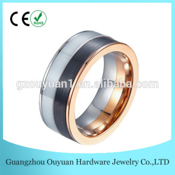 8mm Fancy rose gold brushed ceramic ring,fashion ceramic ring white, white ceramic ring for men