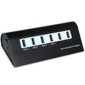 Aluminium USB 3.0 HUB 6-poorten met laadkabels