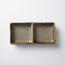 Wholesale Khaki Matte Ceramic Dual Sauce Dish - Durable Restaurant Catering Dinnerware