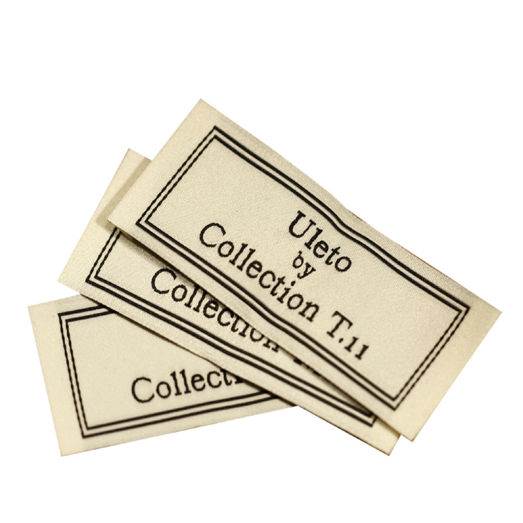 Custom Design Logo End Fold Woven Clothing Labels for Garment Apparel