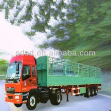 Ghinese trucks tractor head BPW 3 axles fence truck semi trailers