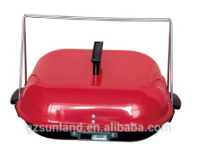 Mini rectangular bbq grill with foldable legs