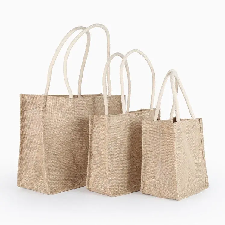 China Manufacturer Eco Friendly Natural Jute Shopping Bagscustom Waterproof Burlap Tote Bag