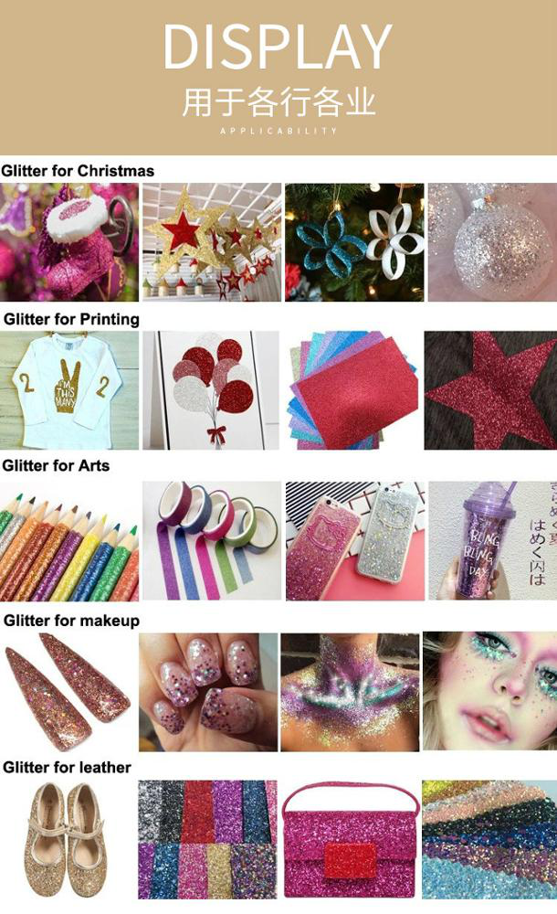 Laser illusion hexagon glitter flakes for nails leather clothing decoration