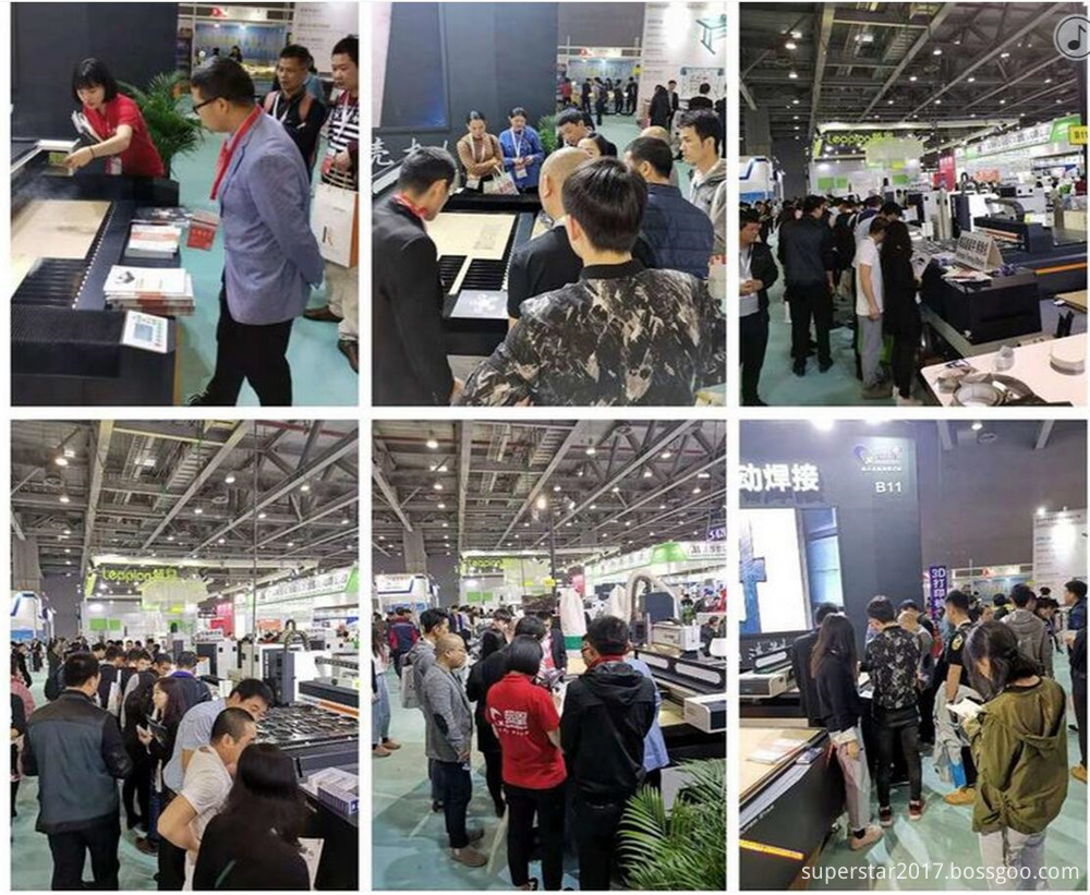 fiber laser cutting machine on guangzhou de pes fair