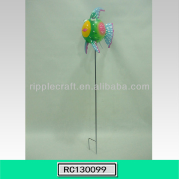 Colorful Wrought Iron Fish Garden Stake