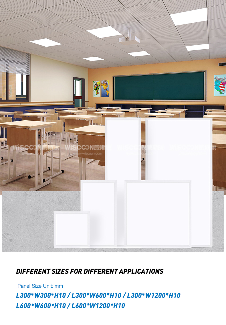 Side-lit LED Panel Lighting 2x2 600*600*10mm 36W 48W 60W 100lm/w 120lm/w