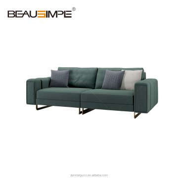 Premium Italian Modern Frosted Cowhide Leather Recliner Sofa