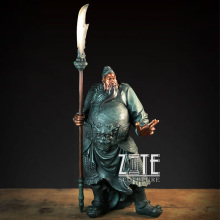 Indoor home decorative metal craft bronze kwan kung statue