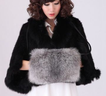 YR785B Hand Warmer Winter Protection Fox Fur/Raccoon Fur many Choices