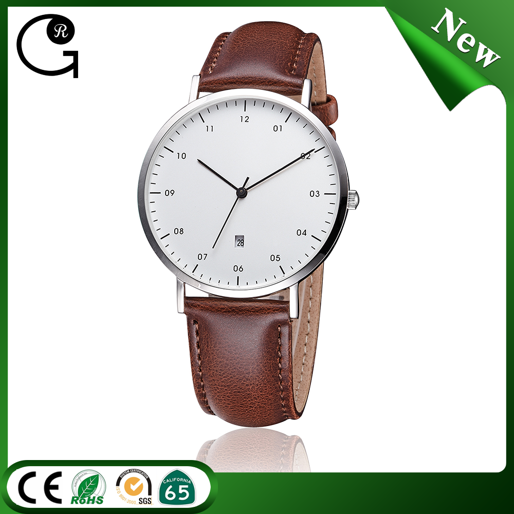 interchangeable dial face watch changeable movement brand your own watches leather band date day stainless steel back timepieces