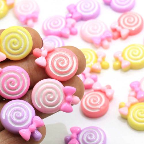 Kawaii Candy Cabochon Flatback Beads 100 unids / bolsa para adornos de mesa de nevera juguete para niños DIY encantos lindos Slime