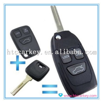 auto key flip key remote for Volvo key shell 3-button
