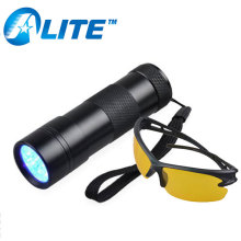 390nm Purple light Urine Detector 12 LED UV Flashlight Ultraviolet Torch Light