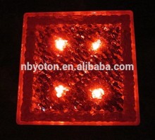 Solar Powered Led Underground Light, 4 LED Solar Brick Light