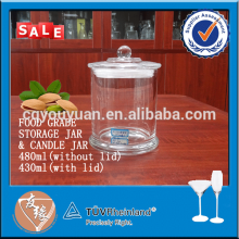Air tight glass container clear glass food jar
