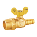 Male Butterfly Handle Brass Gas Ball Valve