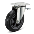 Multipurpose heavy duty casters with rubber wheels